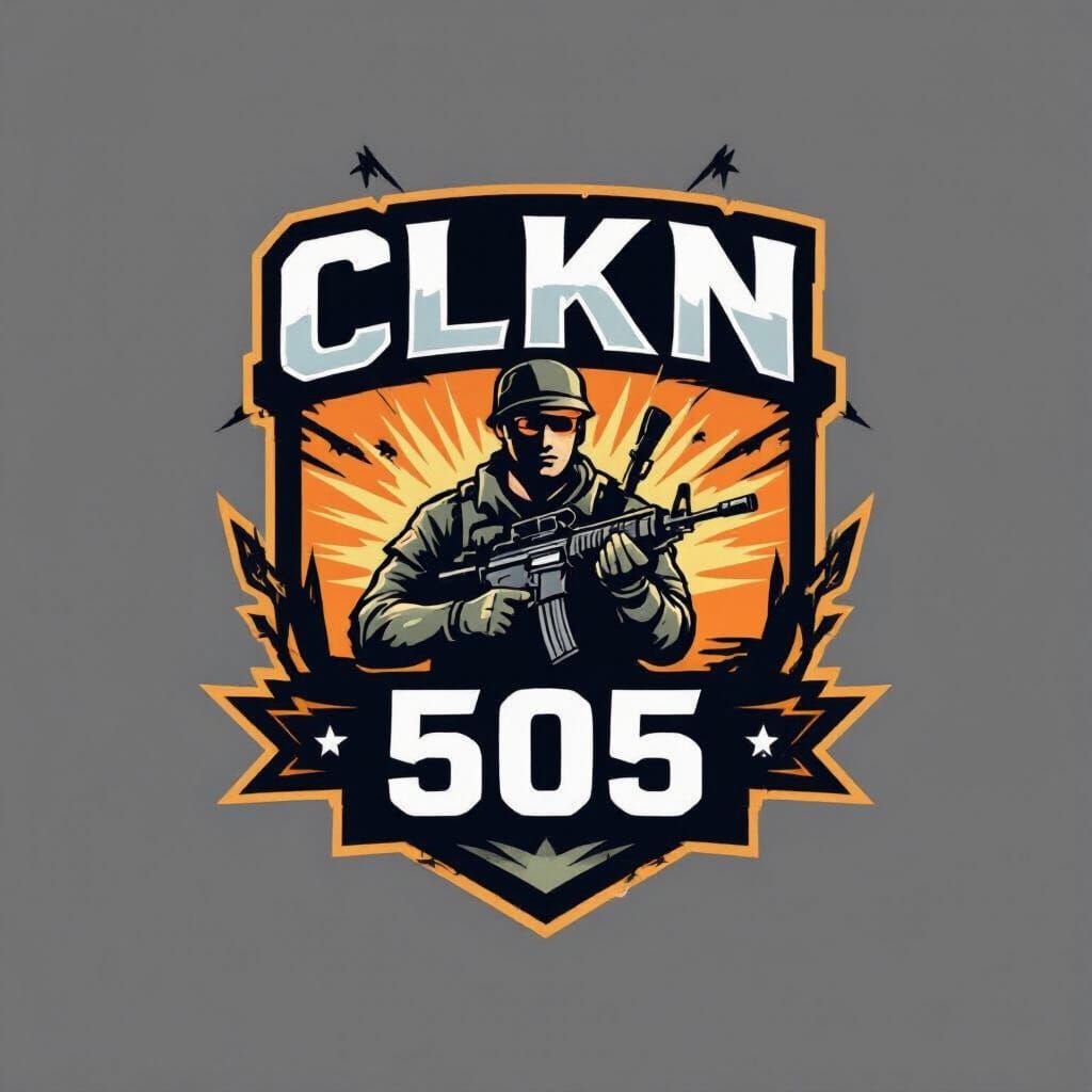 Modern Military Logo: CLKN 505 with Soldier