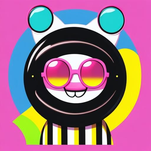 Happy Chocolate Bar in Pop Art Style