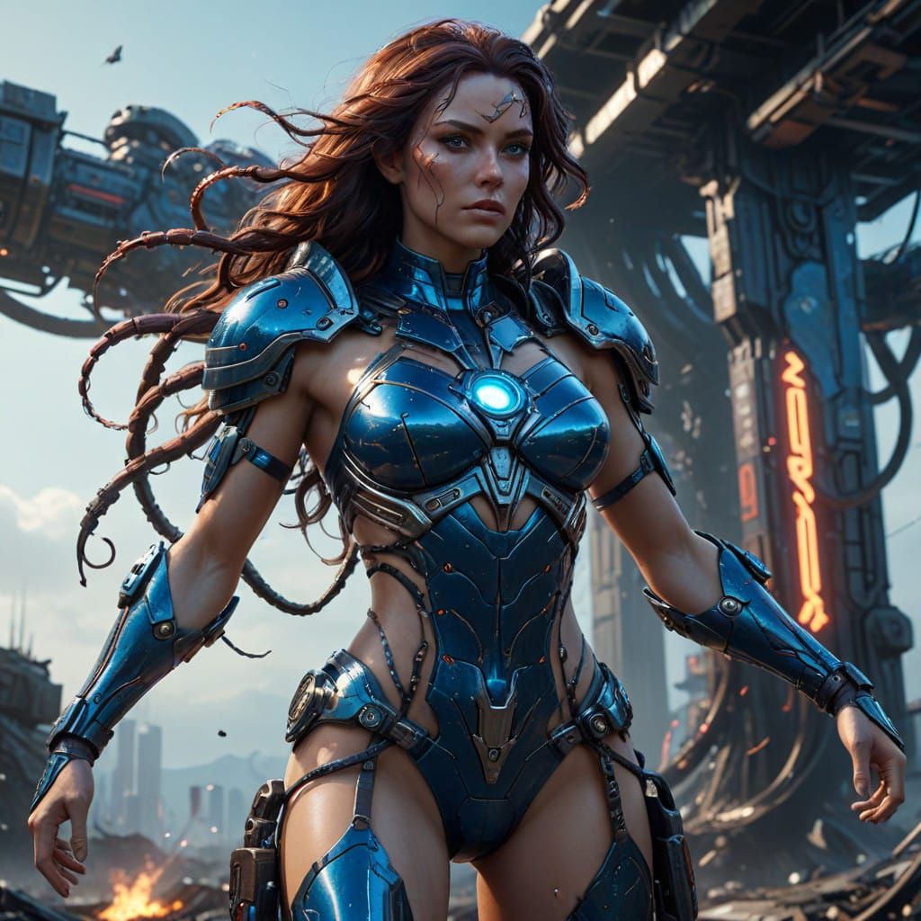 Gorgon Warrior in Cyberpunk Bikini