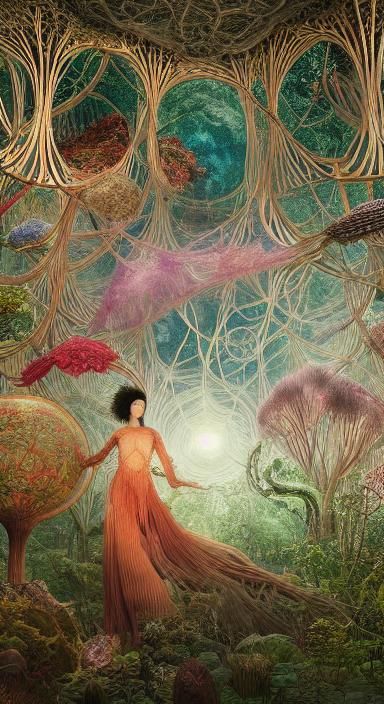 Fate Hybrid Woman in Mycelium Network