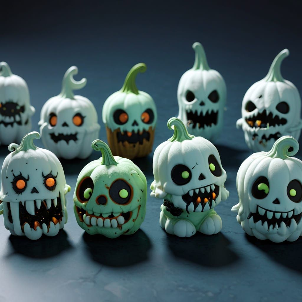 Cute 3D Spooky Characters