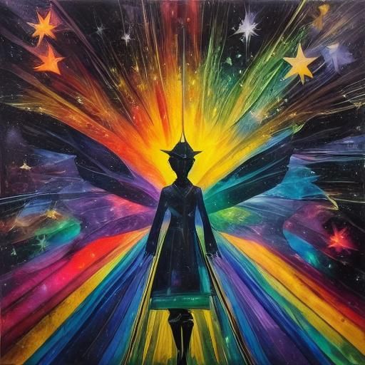 <lora:Starborn1:1.0> Pathway to better Kids Crayon drawings ,surreal child's drawing Of a sad, gloomy, Goth Girl, wearin...