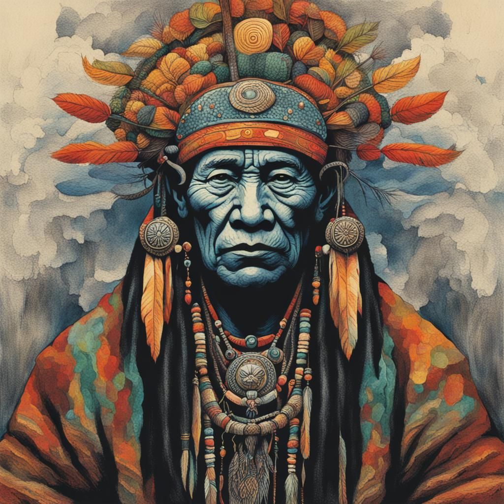 AI Generated Image of a Wise Shaman