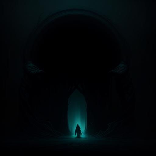 Ominous Black Animal Emerges from Void Portal