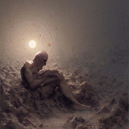 Eerie Sandman: A Gothic Horror Illustration