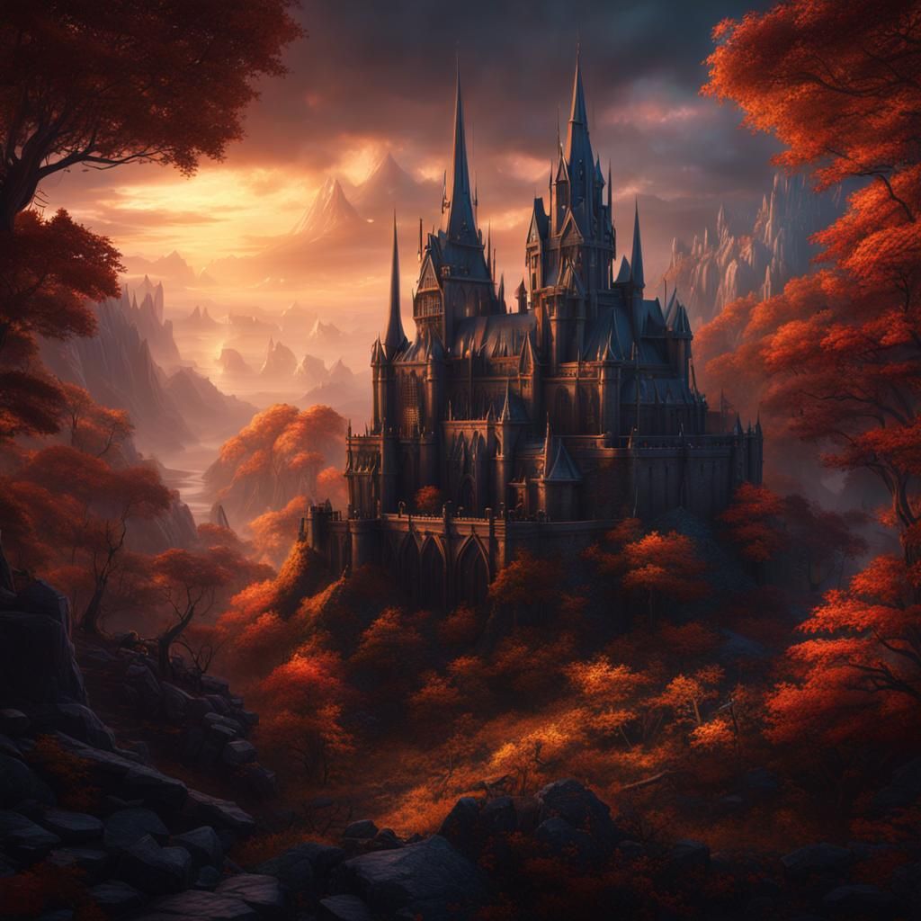 Fantastical Witches' Oath: Detailed Matte Painting