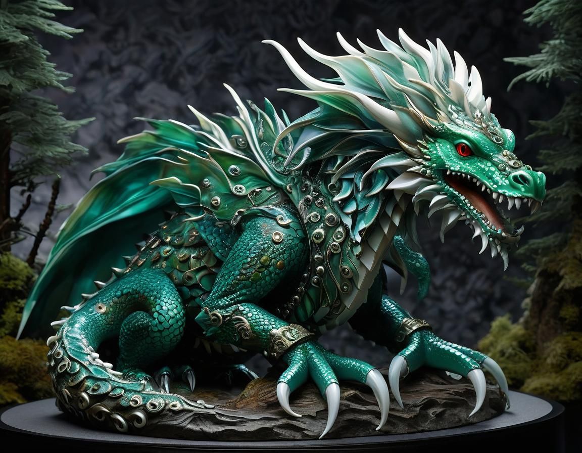 Plaid Bird in Highland Forest, Fantasy Art