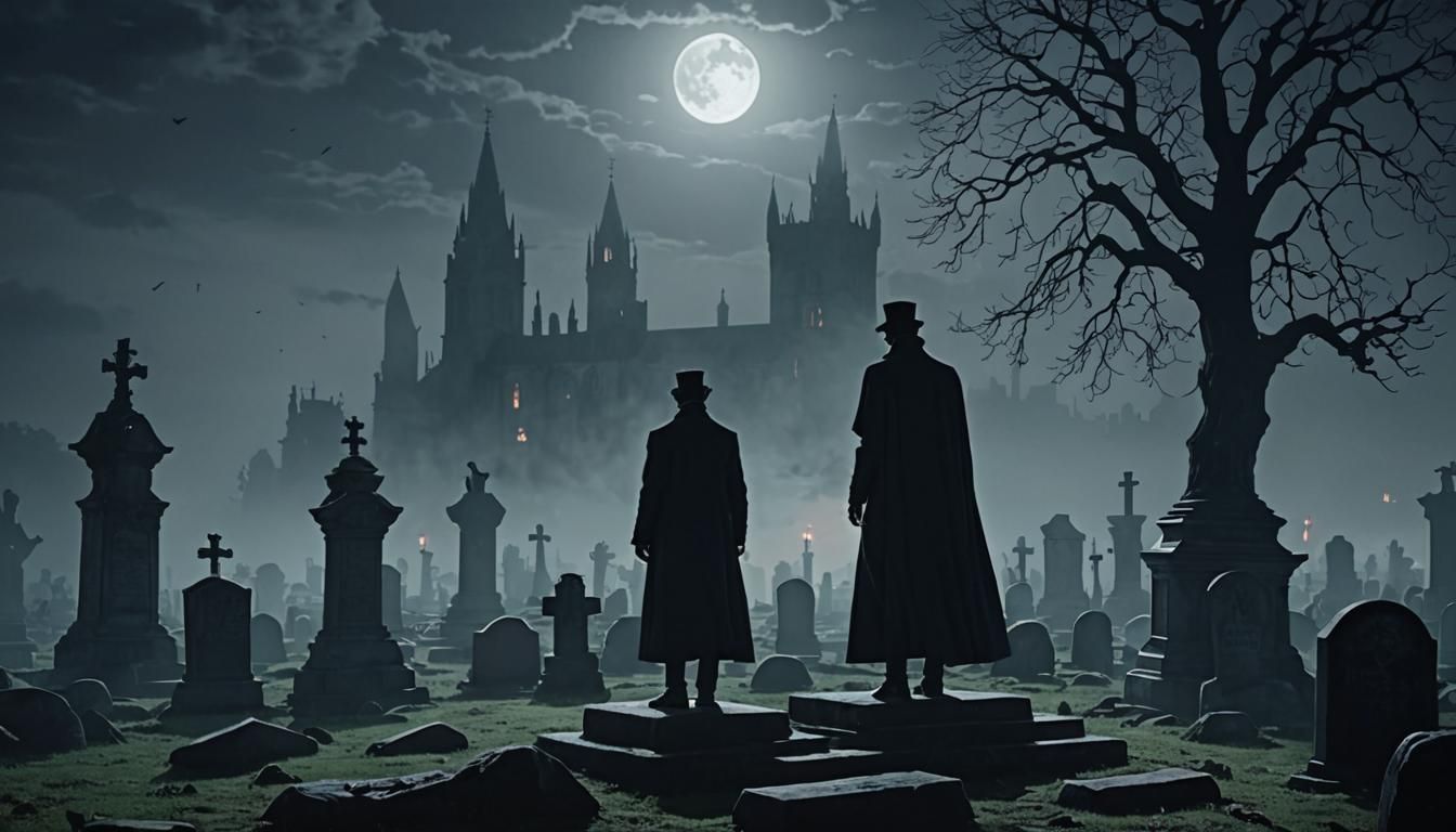 Sherlock Holmes and Dracula in Anime Style
