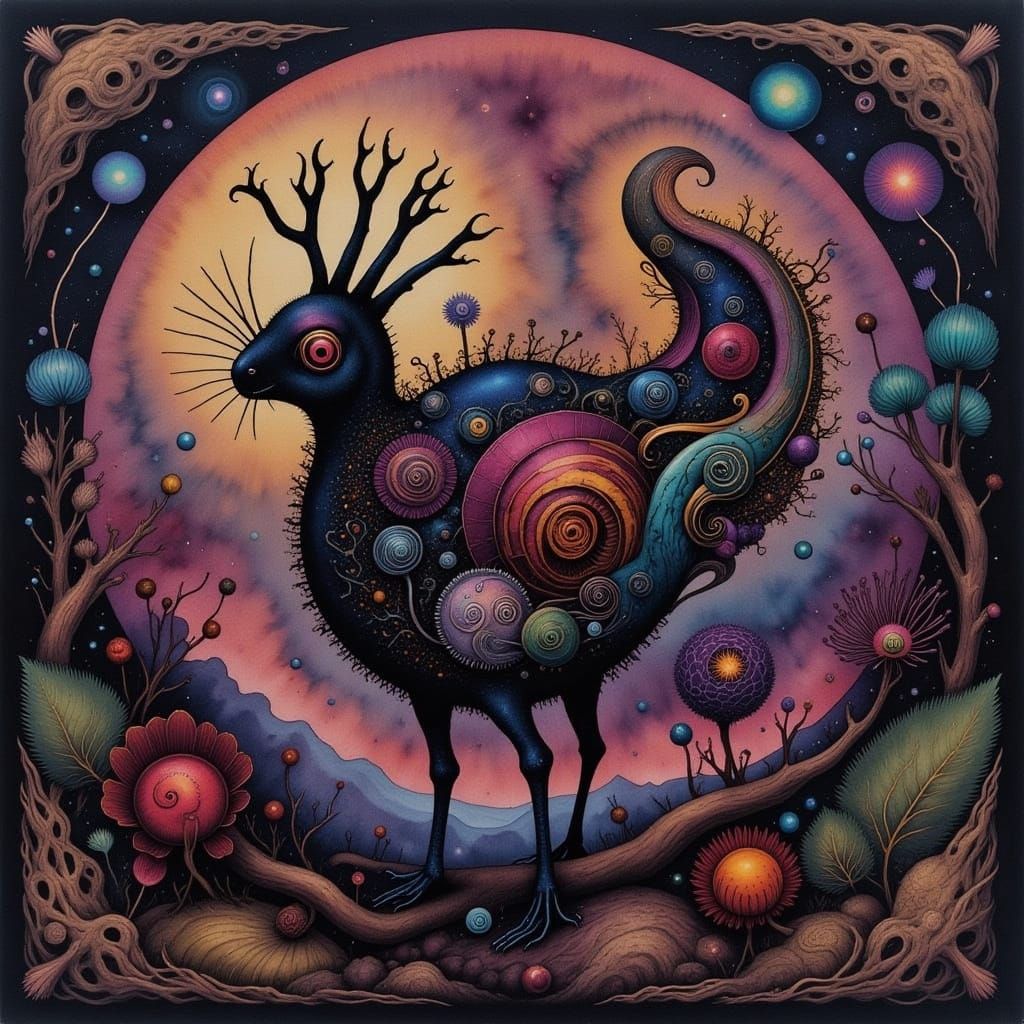 AI Generated Artwork with CICADA SONG and Ashy-Ink Styles