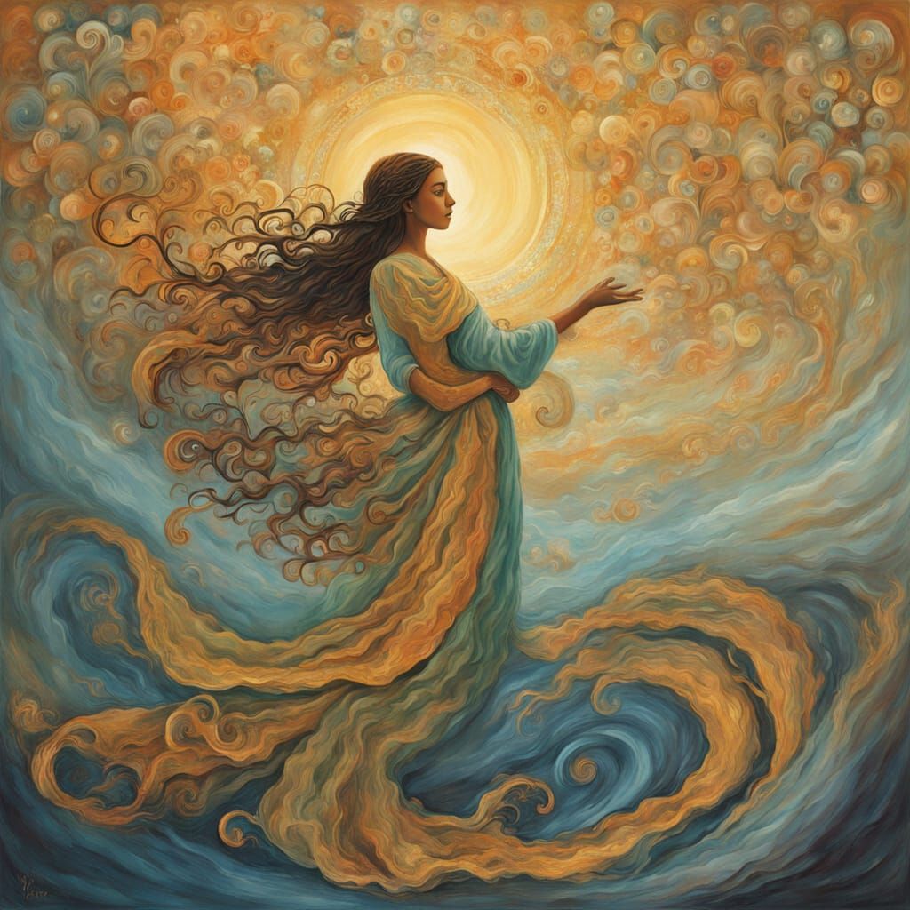 The classical elements—fire, water, earth, and air—are depicted as unique, personified beings in a dynamic scene. 
As th...