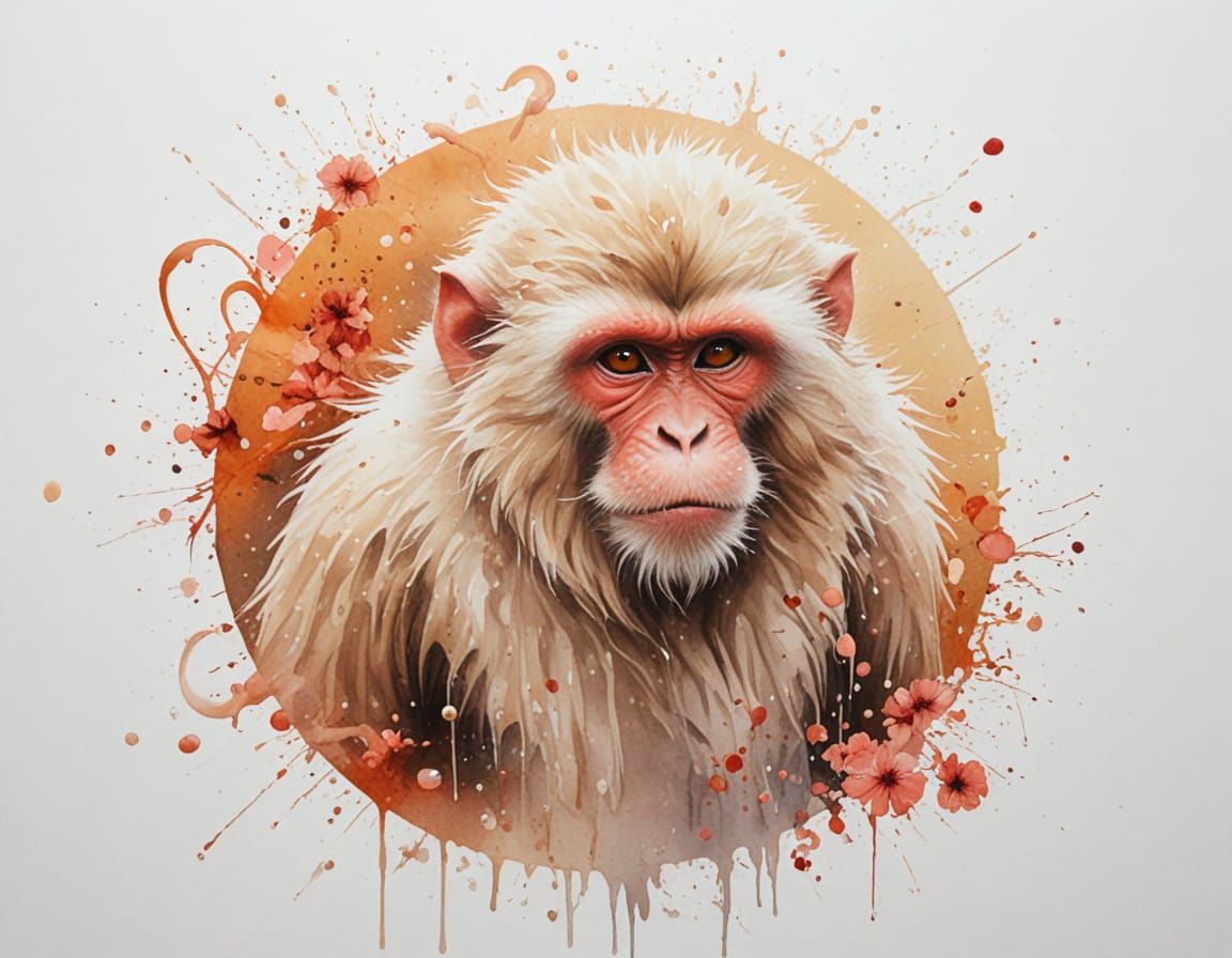 Snow Monkeys in Hot Springs at Dawn