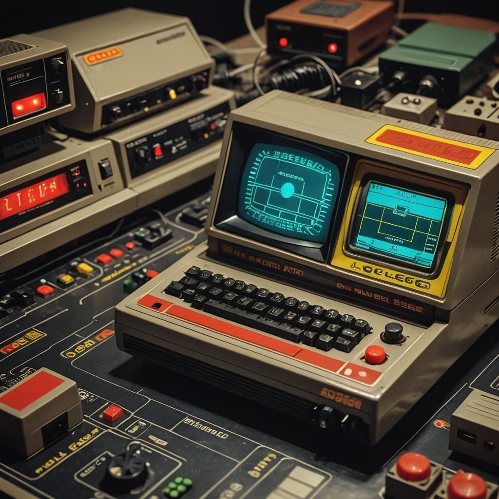Retrofuturistic Liminal View of Vintage Technology