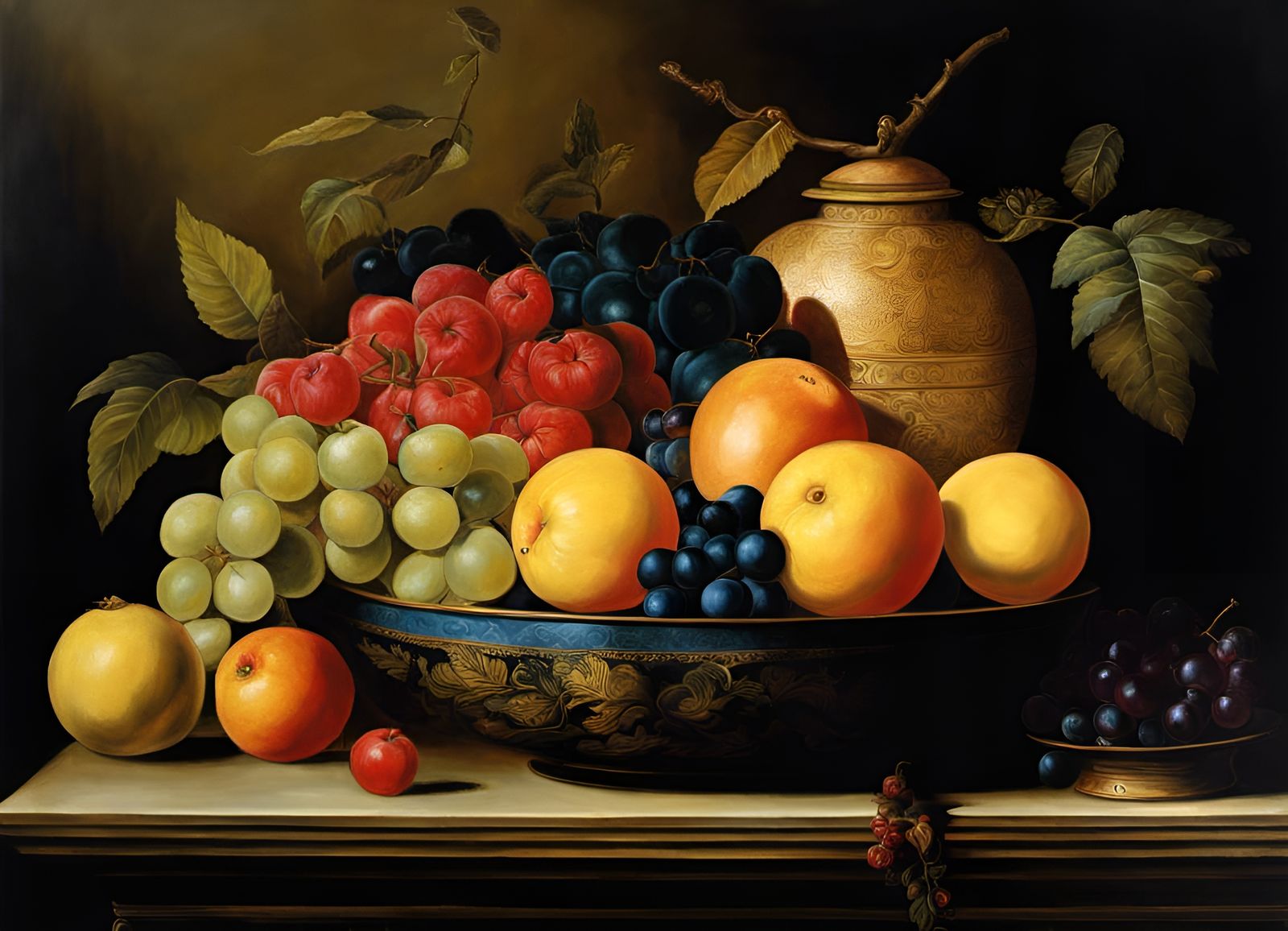Fruit Bowl Still Life in Arcimboldo Style