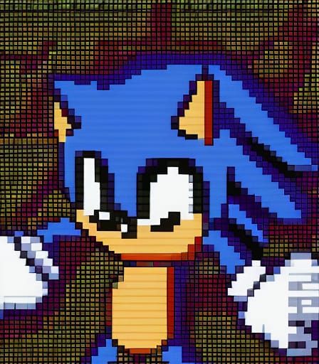 16-bit Sonic the Hedgehog Pixel Art