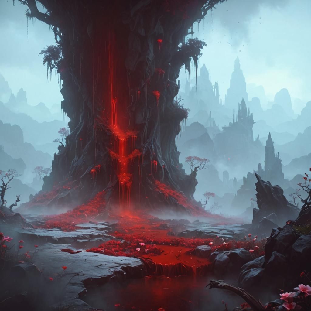 Fantastical Fantasy Realm Unveiled in Deep, Dreamlike Colors