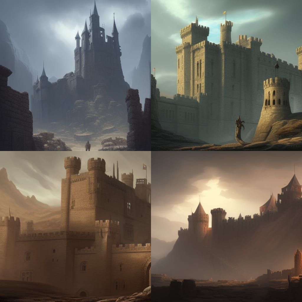 Desert Castle: Dark Fantasy Concept Art