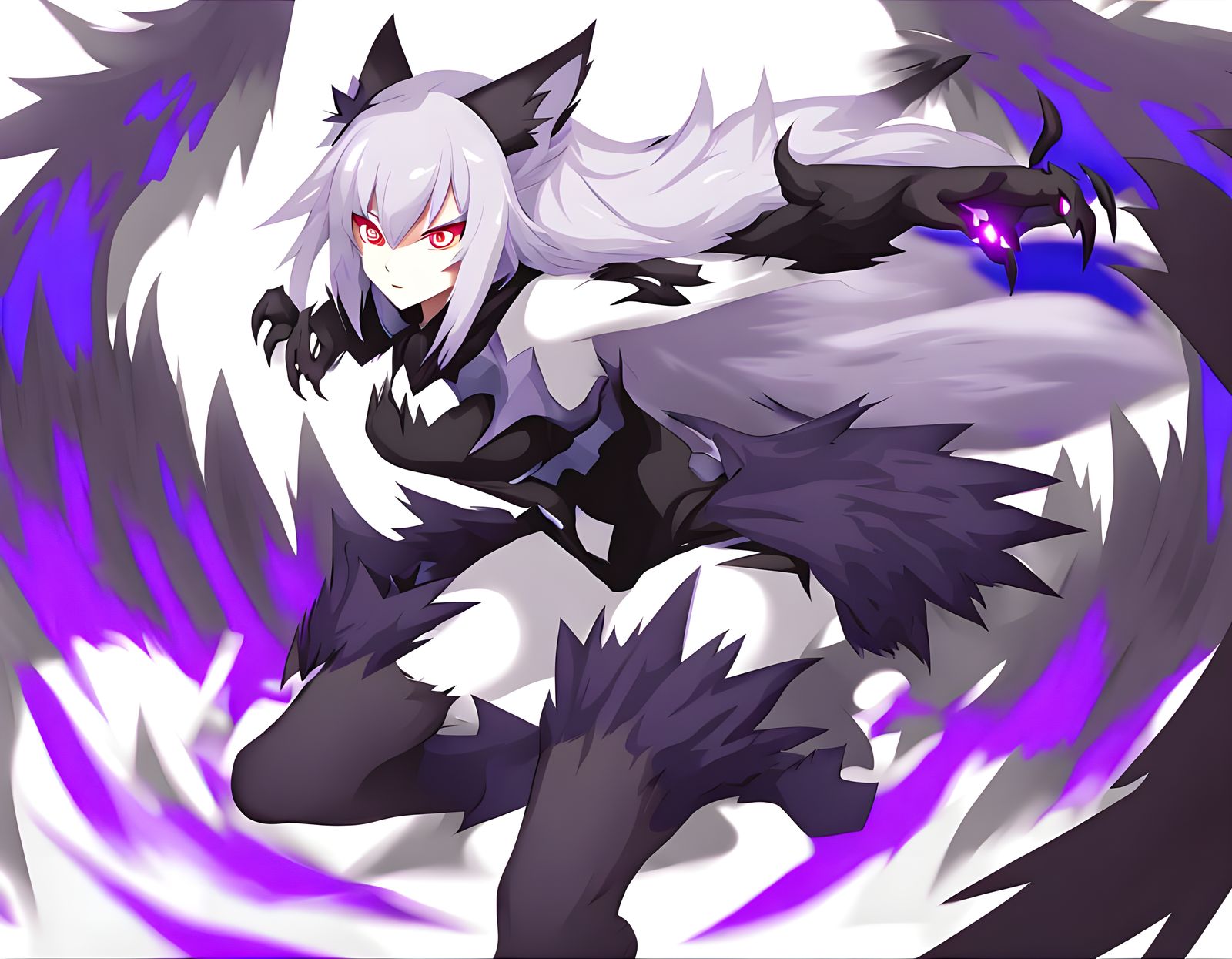 Atalanta Unleashed in Dark Fantasy Anime Style