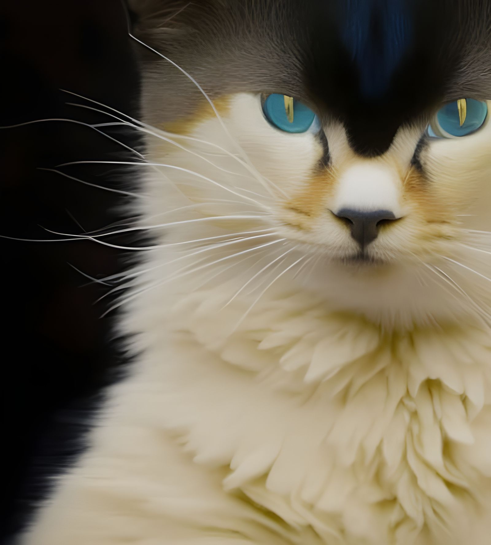 Cats on Antique Furniture with Dreamlike Lighting