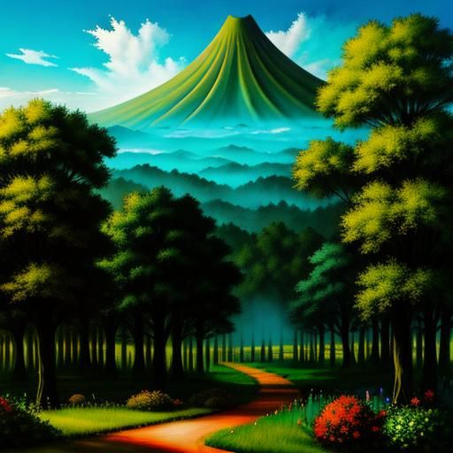 "In The Distance" in the style of Hironomous Bosch