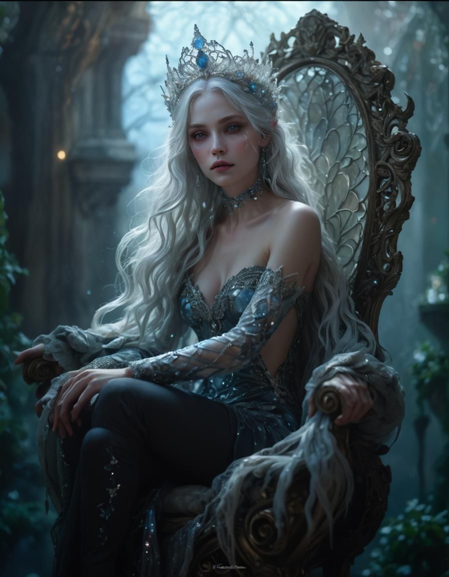 Ethereal Faerie Queen in Impressionist Style