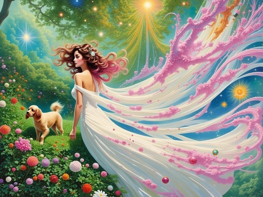 Mystical Forest Goddess Embarks on Cosmic Quest in Vibrant A...