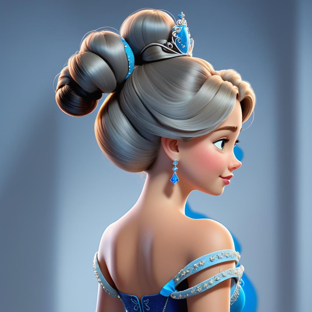 Cinderella Rendered as 3D Digital Art