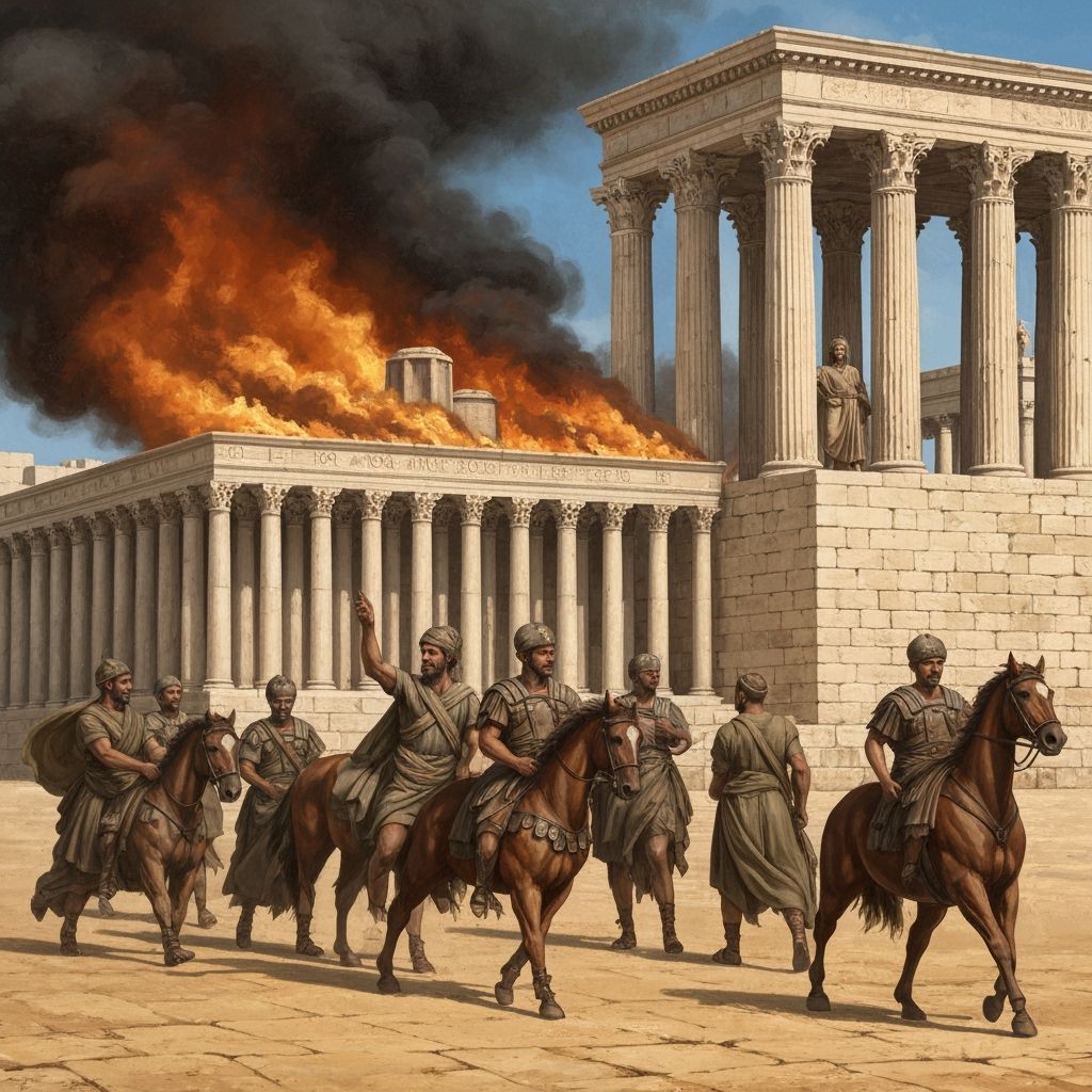 The Burning of Jerusalem's Temple by Romans