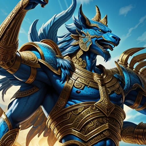 Greek Animal Warrior in Fantasy Illustration Style