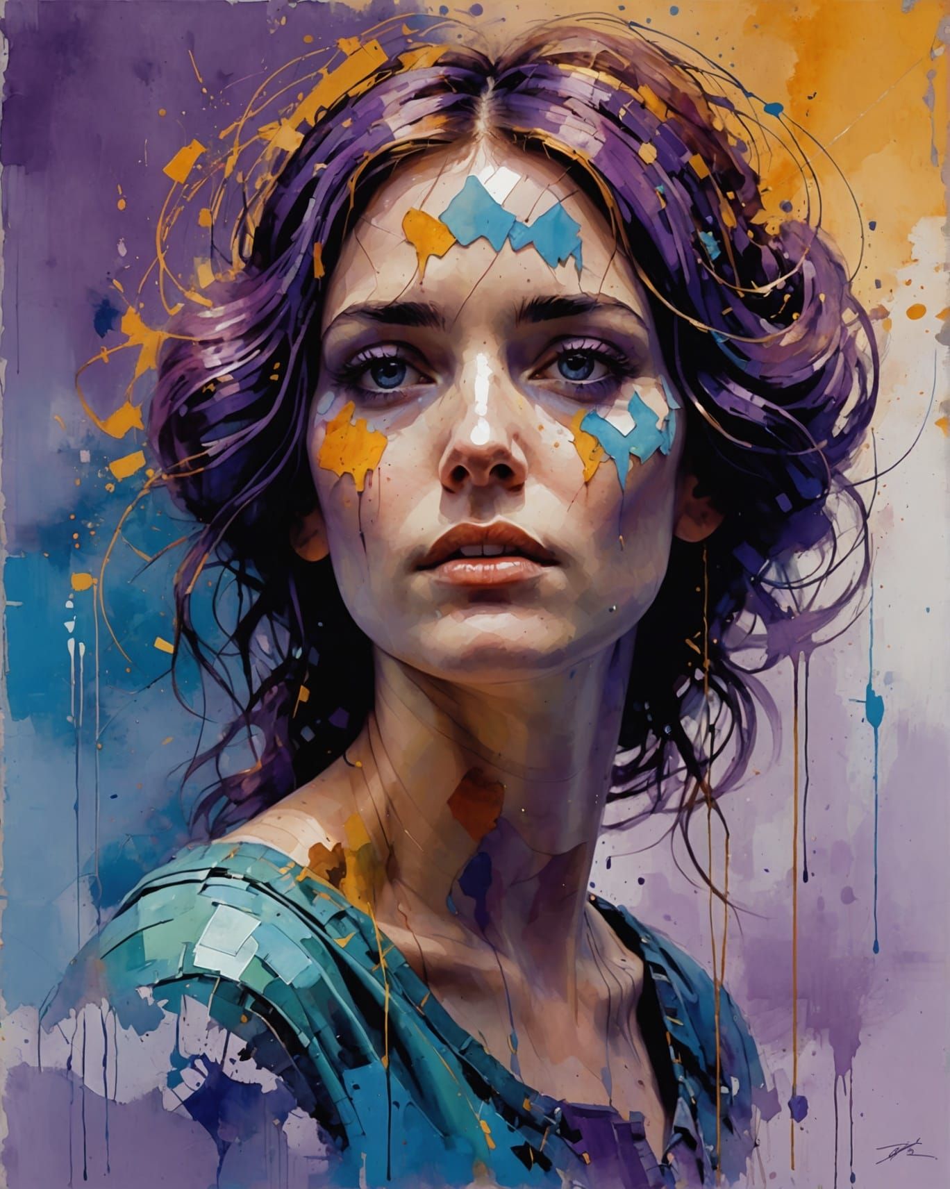 Blobweb Sunrise with Waveforms and Reflections