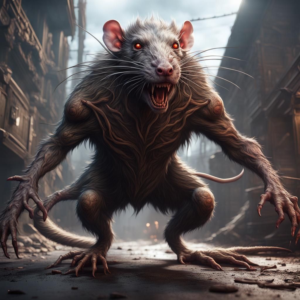 Giant Mutant Rat Monster Concept Art