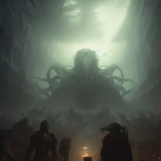 Elder Gods Meeting: Dark Fantasy Concept Art