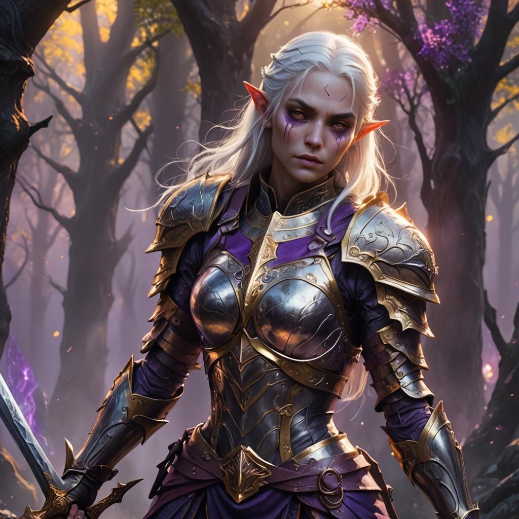 Fantasy Elf in Armor Concept Art