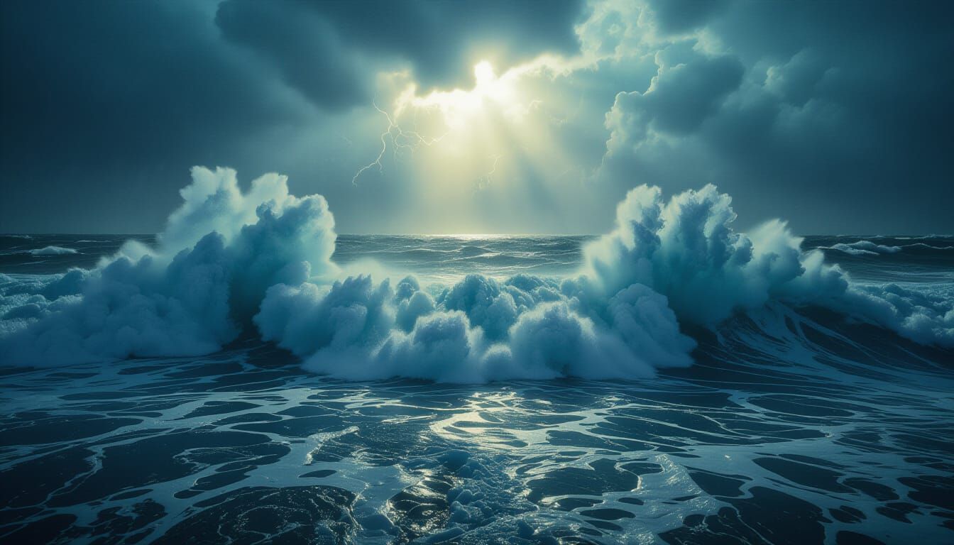 Violent Ocean Storm Meets Surreal Underwater Calm