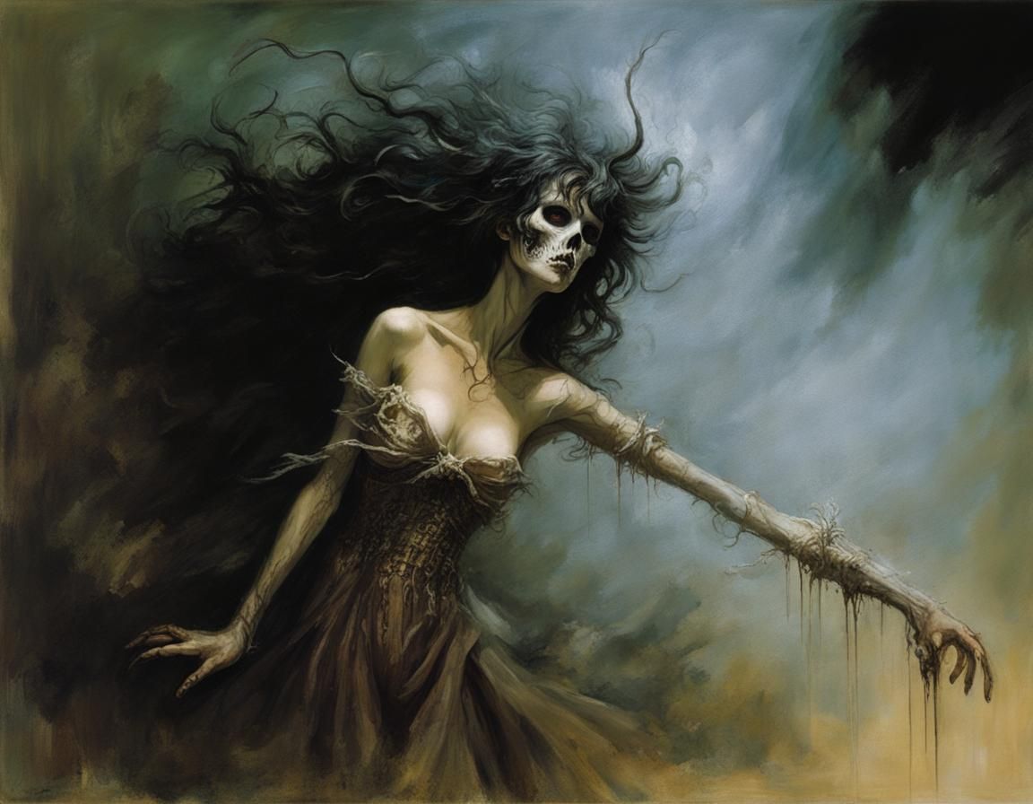 Nightmare Spectre Disintegrating: Acrylic Splash Art