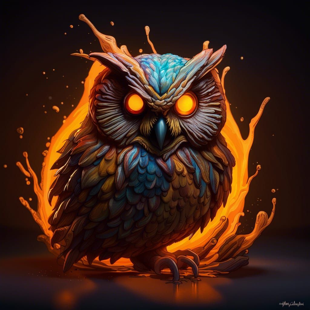 Scary Halloween Owl