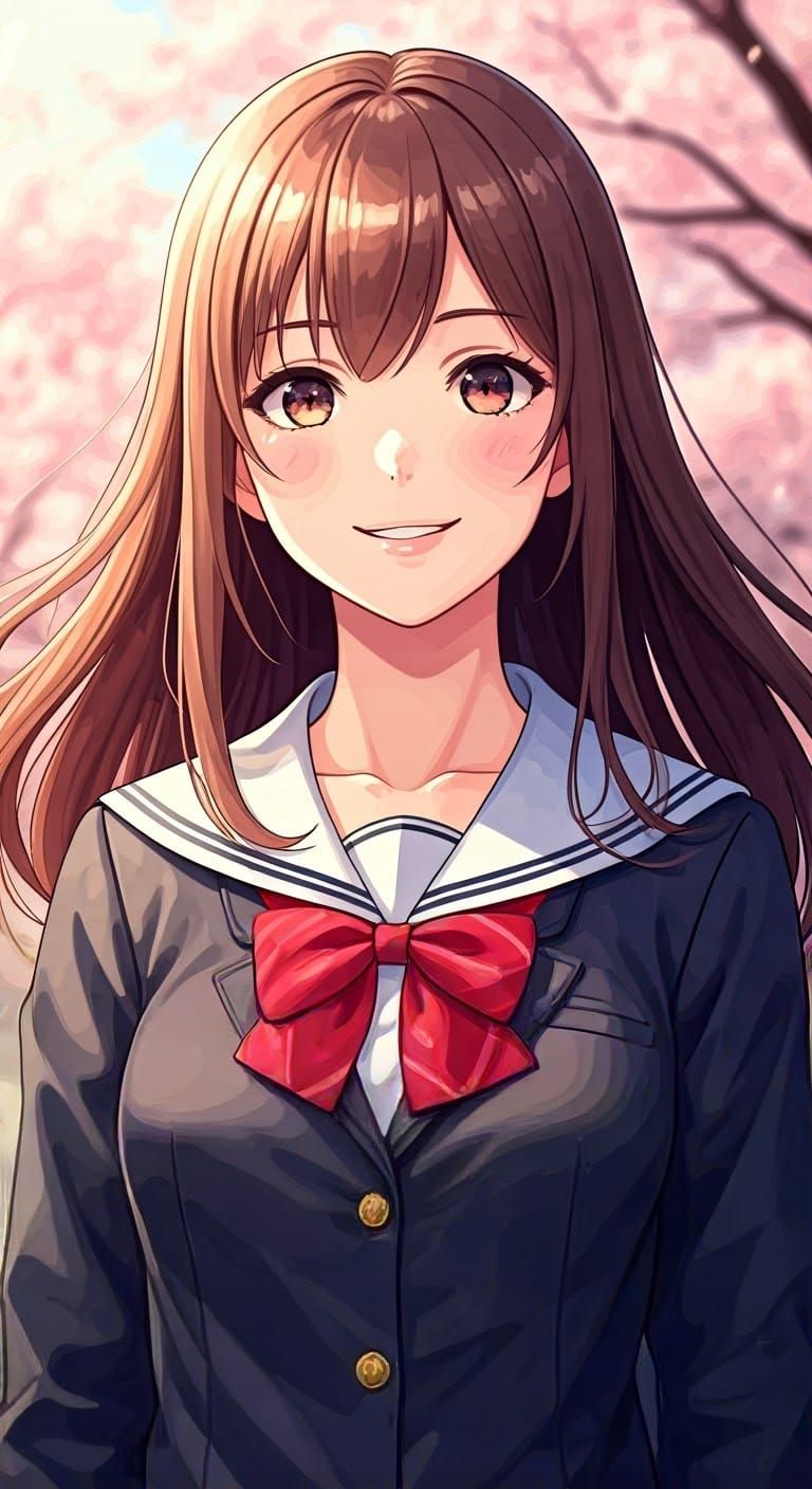 Mai Sakurajima in Anime Key Visual Style