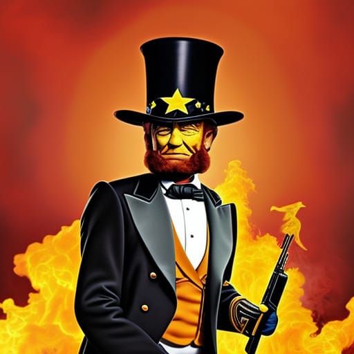 Hyperrealistic Lincoln Revenge Cinematic Movie Poster