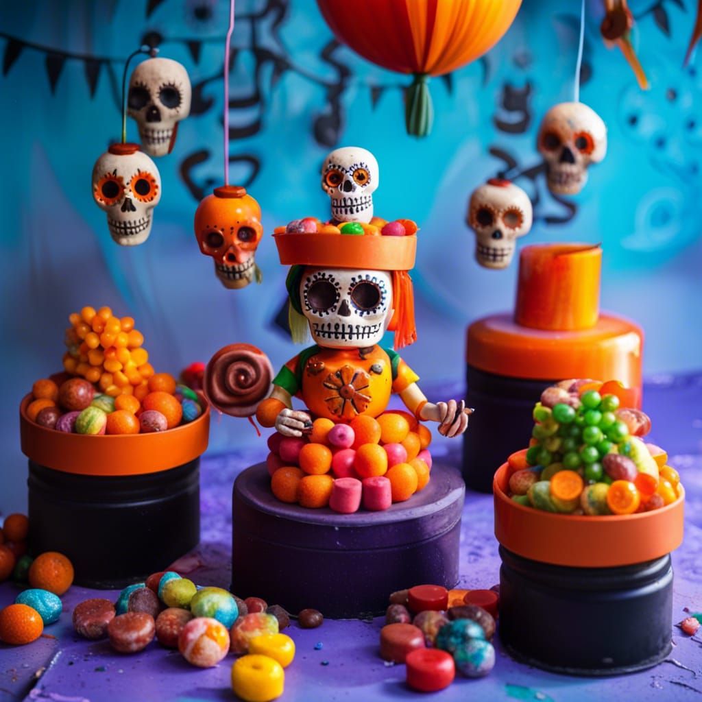 Day of the Dead Candy Shop in Graffiti Art