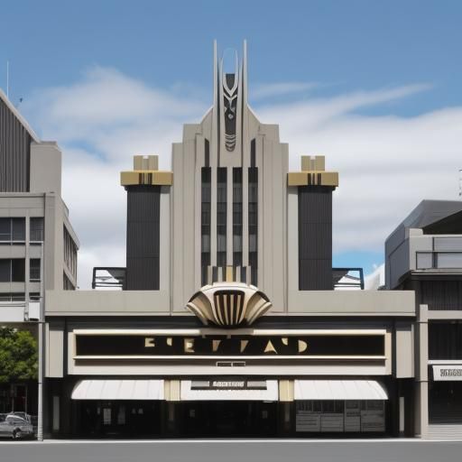 Art Deco New Zealand Landscape