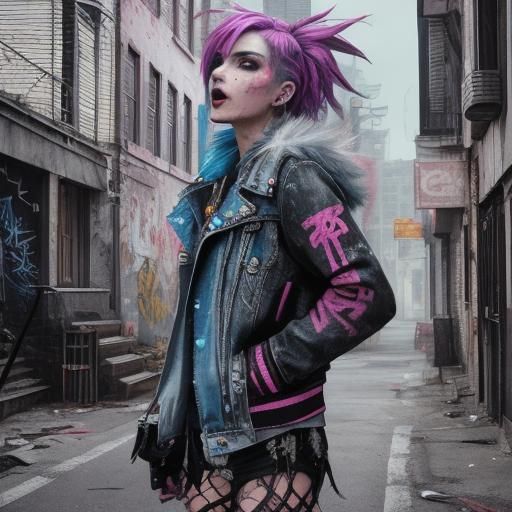 Punk Rock Monster Graffiti Street Art