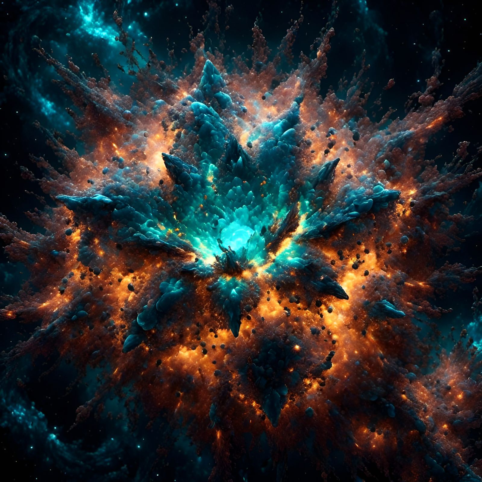Bio-luminescent Crystal Nebula with Supernova Light