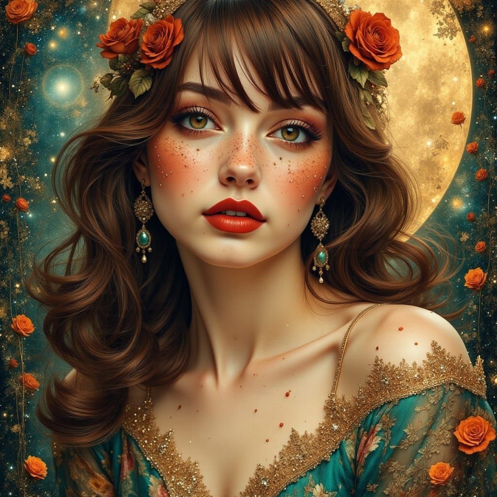 Ethereal Beauty in Cosmic Surrealism