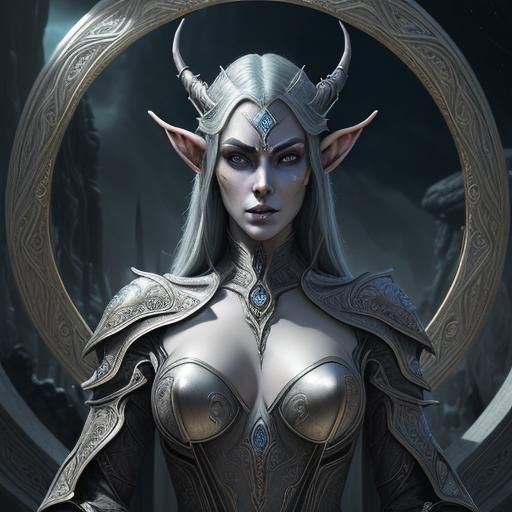 Elegant Altmer High Elf Digital Matte Painting