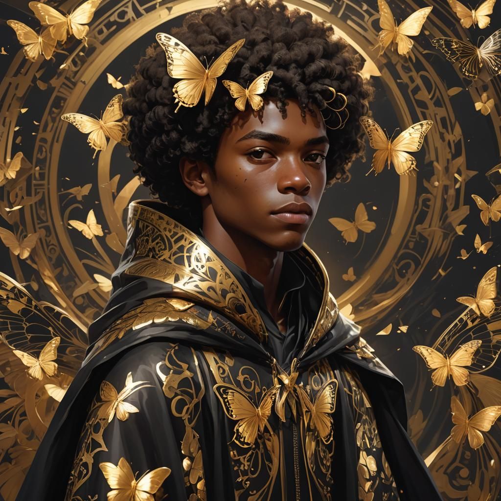 Boy with Butterfly Wings, Fantasy Portrait