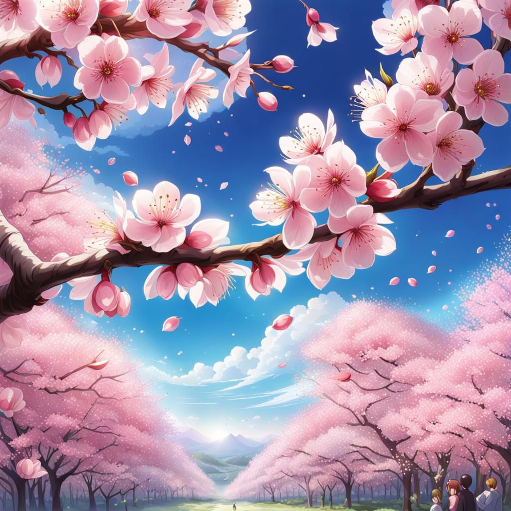 Cherry Blossom Bud Opening in Spring