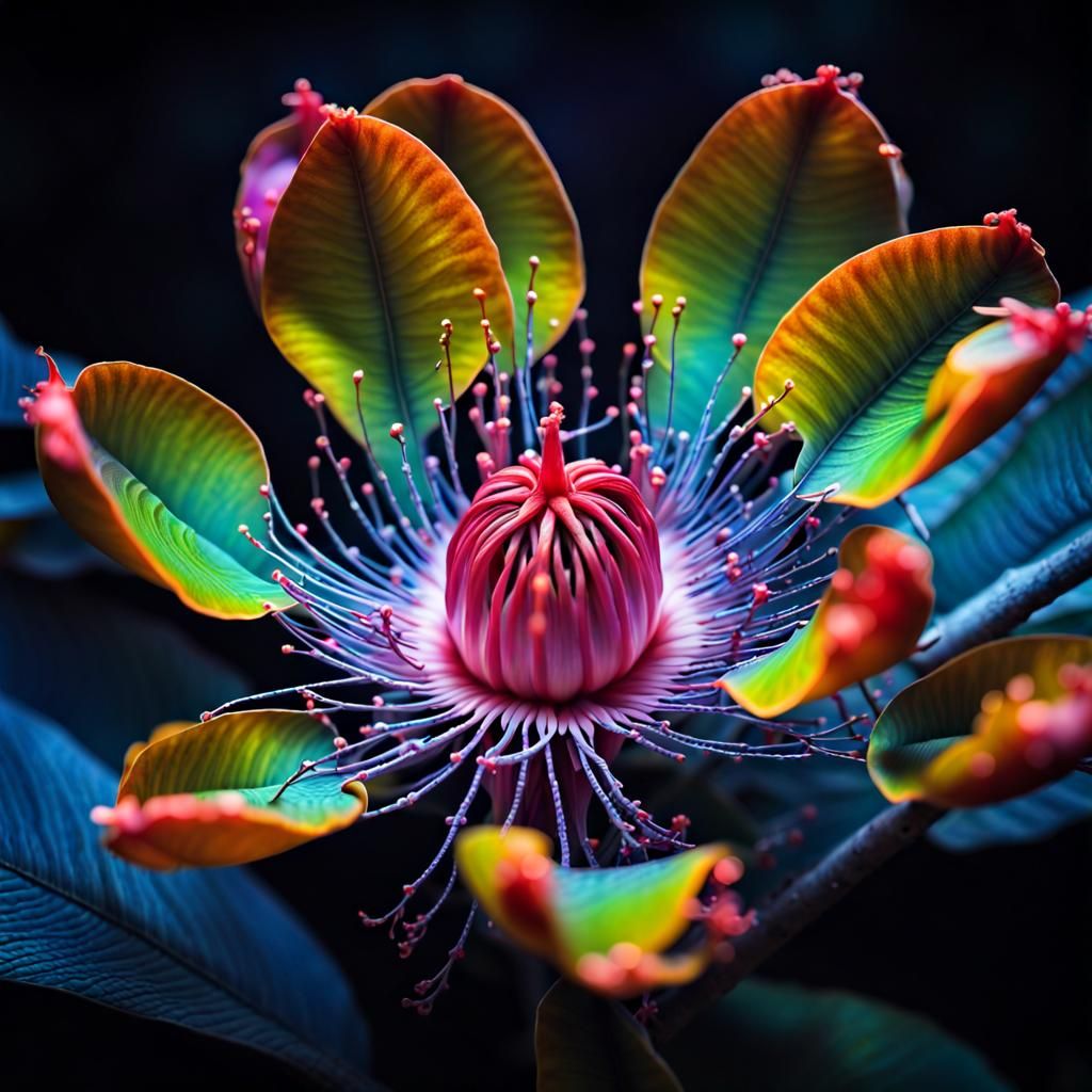 Magnificent Tropical Mangrove Flower in Cosmic Style