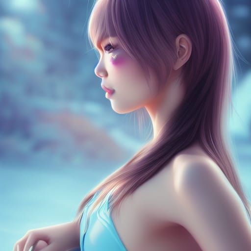 Dreamlike Skater Girl Digital Art