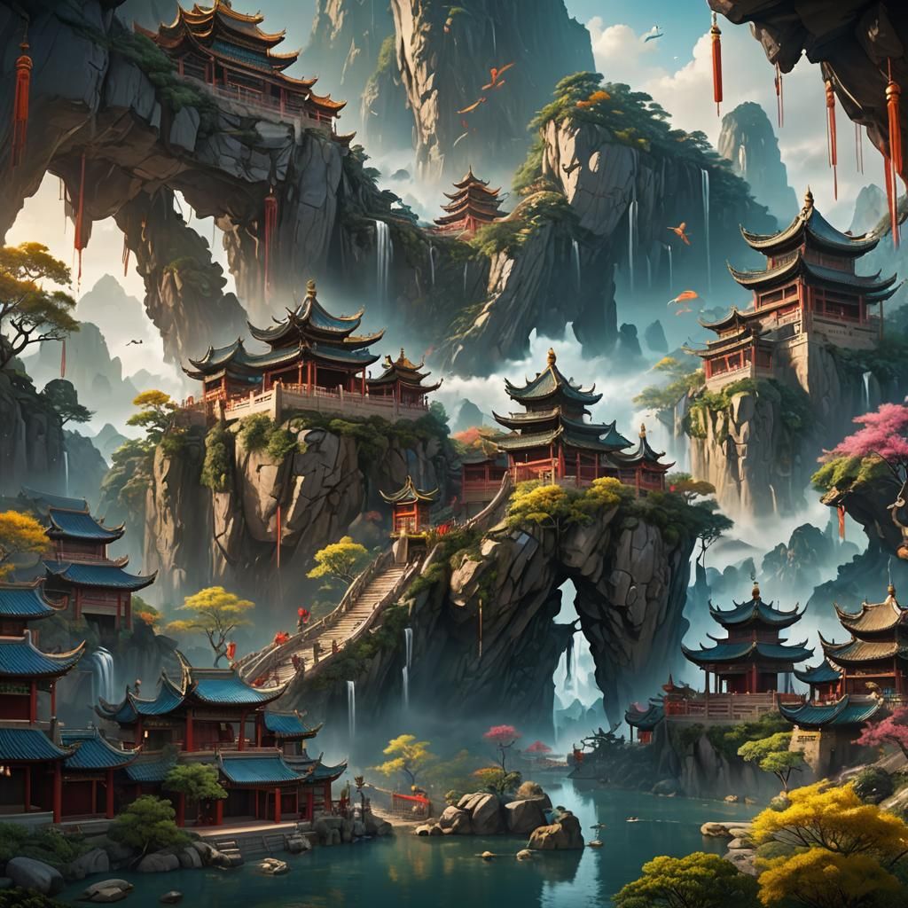 Chinese Musical Ensemble: Fantasy Concept Art