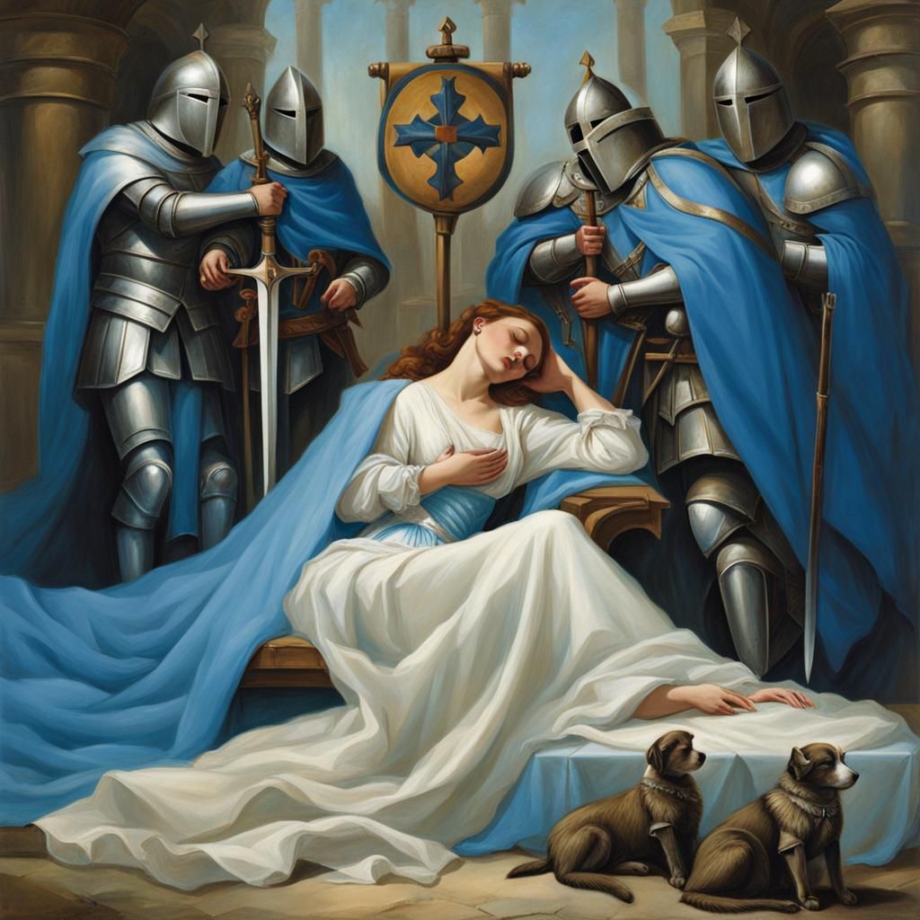 Knights of Spiritual Smoke Guard Sleeping Woman