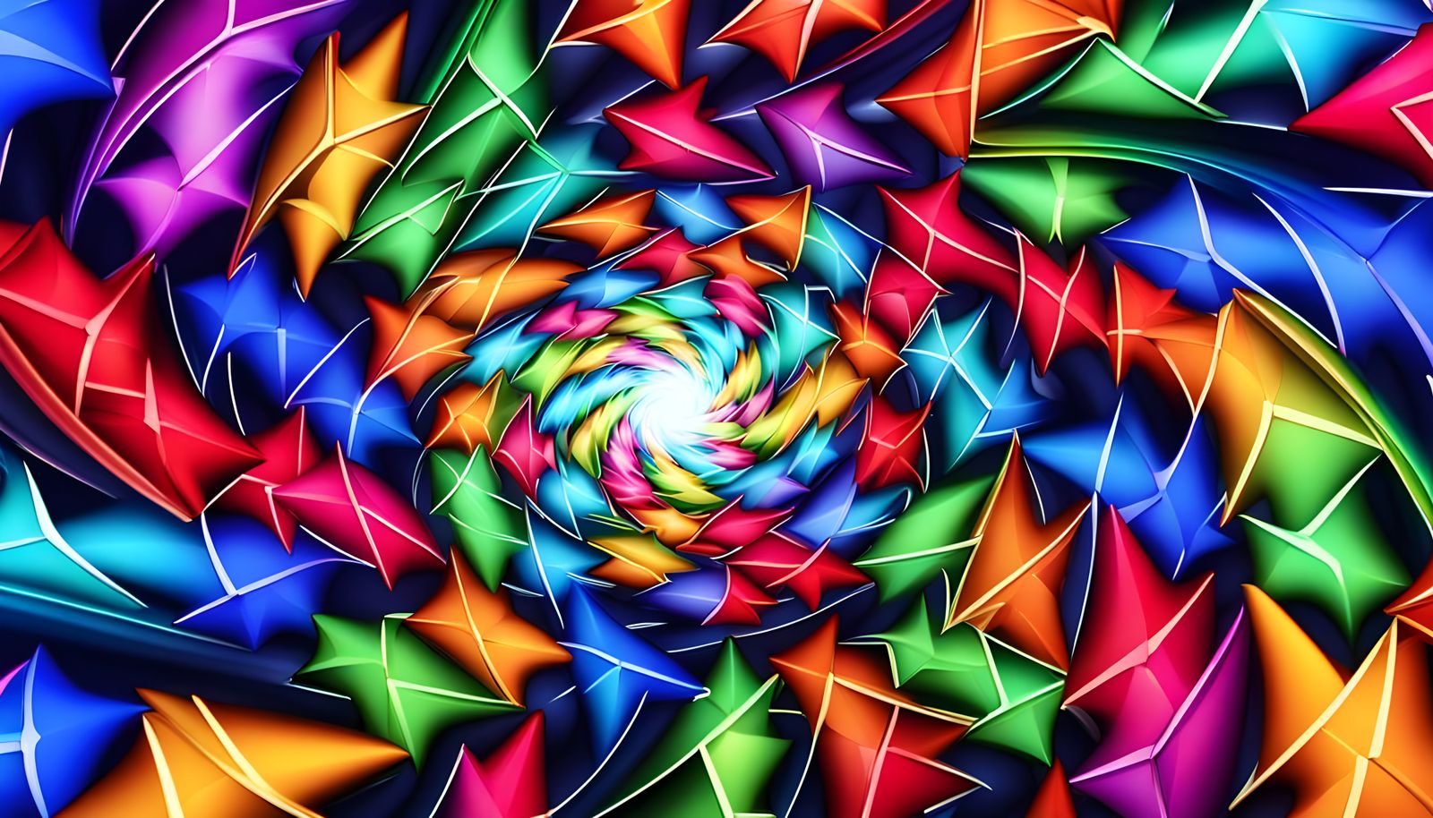 Vibrant Pointed-Stars in Swirling Plasma Maelstroms